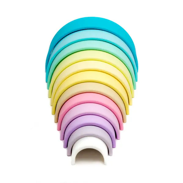Arcoíris Apilable de Silicona Dena (6 piezas pastel)