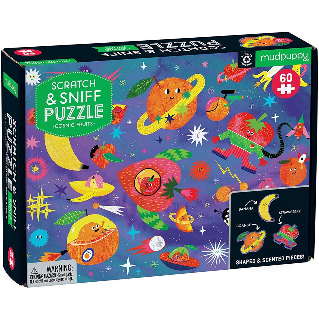 PUZZLE 60PCS RASCAR Y OLER, FRUTAS COSMICAS