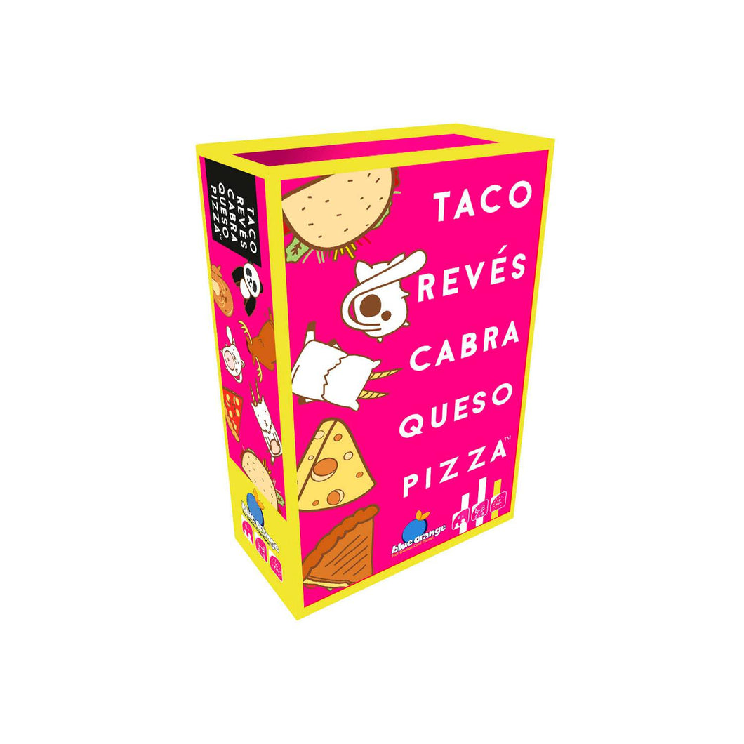 Taco, revés, cabra, queso, pizza